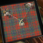 To My Beautiful Soulmate Necklace In Your Eyes I Have Found My Home Clan MacLean Of Duart Tartan Wishbone Dancing Necklace