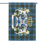 Scotstee Shop - Scotstee Shop Tartan Garden Flag Cockburn Tartan Flag Clan Badge Lion Scottish Tartan House Flag