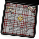 To My Beautiful Soulmate Sunflower Necklace In Your Eyes I Have Found My Home Clan Clayton Tartan Jewelry For Girlfriend, Tartan Sunflower Pendant Necklace, Scottish Tartan Jewelry, valentine necklace, necklace girlfriend, necklace for wife, cute necklaces for girlfriend, jewelry for girlfriend, to my soulmate necklace, to my future wife necklace