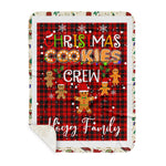 Personalized Gift Tartan Plaid Blanket Clan Hogg With Christmas Cookie Baking Crew Christmas Gift Sherpa Blanket, tartan sherpa blanket,buffalo plaid sherpa blanket,christmas sherpa blanket,Christmas Throw Blanket,green plaid sherpa blanket,green sherpa blanket