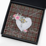 Gift For My Beautiful Girlfriend Necklace Valentine Necklace Clan Nicolson Hunting Weathered Tartan Cross Dancing Necklace Scottish Tartan Jewelry