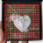 Gift For My Beautiful Girlfriend Necklace Valentine Necklace Clan Boyd Tartan Cross Dancing Necklace Scottish Tartan Jewelry