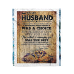 Scotstee Shop - Personalized Gift Letter To My Husband Gift, Lovely Husband Letter Funny Quotes Present Love Gifts Fleece Blanket