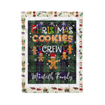 Fleece Blanket - Personalized Gift Tartan Plaid Blanket Clan Monteith Modern With Christmas Cookie Baking Crew Christmas Gift Fleece Blanket