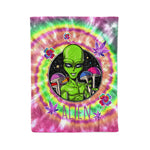 Scotstee Shop - Scotstee Shop Blanket Alien Magic Mushrooms Psychedelic Psilocybin Shrooms Hippie Rainbow Fleece Blanket