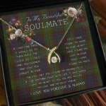 To My Beautiful Soulmate Necklace In Your Eyes I Have Found My Home Clan Cunningham Hunting Tartan Wishbone Dancing Necklace