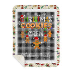 Personalized Gift Tartan Plaid Blanket Clan Glendinning With Christmas Cookie Baking Crew Christmas Gift Sherpa Blanket, tartan sherpa blanket,buffalo plaid sherpa blanket,christmas sherpa blanket,Christmas Throw Blanket,green plaid sherpa blanket,green sherpa blanket