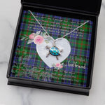 Sea Turtle Necklace Gift for My Beautiful Girlfriend Valentines Necklace Clan Paterson Tartan Blue Turtle Necklace