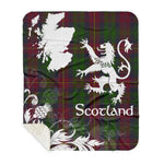 Sherpa Blanket - Tartan Blanket Thistle and Lion Scottish Clan Cairns Hunting Plaid Blanket, plaid sherpa blanket queen,purple sherpa blanket,queen sherpa blanket,queen size sherpa blanket,red sherpa blanket,scottish tartan blankets,sherpa blanket,sherpa christmas blanket