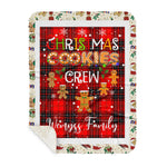 Personalized Gift Tartan Plaid Blanket Clan Wemyss With Christmas Cookie Baking Crew Christmas Gift Sherpa Blanket, tartan sherpa blanket,buffalo plaid sherpa blanket,christmas sherpa blanket,Christmas Throw Blanket,green plaid sherpa blanket,green sherpa blanket