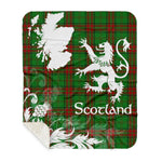 Sherpa Blanket - Tartan Blanket Thistle and Lion Scottish Clan Maxwell Hunting Plaid Blanket, plaid sherpa blanket queen,purple sherpa blanket,queen sherpa blanket,queen size sherpa blanket,red sherpa blanket,scottish tartan blankets,sherpa blanket,sherpa christmas blanket