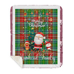 Personalized Gift Tartan Plaid Blanket Clan Muirhead With Funny Santa Snowman Reindeer Merry Christmas Gift Sherpa Blanket, blue plaid sherpa blanket,blue tartan sherpa blanket,Buchan,buffalo plaid sherpa blanket,christmas sherpa blanket,Christmas Throw Blanket