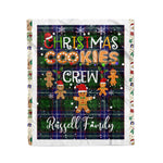 Personalized Gift Tartan Plaid Blanket Clan Russell With Christmas Cookie Baking Crew Christmas Gift Blanket, Plaid Blanket, Christmas Fleece Blanket, Christmas Blanket, Tartan Blanket, Scottish Blanket, Scotland Blanket, Family Name Blanket, Custom Blanket, Personalized Blanket