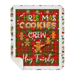 Personalized Gift Tartan Plaid Blanket Clan Hay Ancient With Christmas Cookie Baking Crew Christmas Gift Sherpa Blanket, tartan sherpa blanket,buffalo plaid sherpa blanket,christmas sherpa blanket,Christmas Throw Blanket,green plaid sherpa blanket,green sherpa blanket