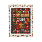 Personalized Gift Tartan Plaid Blanket Clan Hunter USA With Christmas Cookie Baking Crew Christmas Gift Blanket, Plaid Blanket, Christmas Fleece Blanket, Christmas Blanket, Tartan Blanket, Scottish Blanket, Scotland Blanket, Family Name Blanket, Custom Blanket, Personalized Blanket