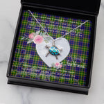 Sea Turtle Necklace Gift for My Beautiful Girlfriend Valentines Necklace Clan Arnott Tartan Blue Turtle Necklace