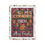 Personalized Gift Tartan Plaid Blanket Clan Haig With Christmas Cookie Baking Crew Christmas Gift Blanket, Plaid Blanket, Christmas Fleece Blanket, Christmas Blanket, Tartan Blanket, Scottish Blanket, Scotland Blanket, Family Name Blanket, Custom Blanket, Personalized Blanket