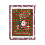 Personalized Gift Tartan Plaid Blanket Clan Lennox With Funny Santa Snowman Reindeer Merry Christmas Fleece Blanket, Home Living Room, Plaid Blanket, Tartan Blanket, Scottish Blanket, Buffalo fleece blanket, Christmas Blanket