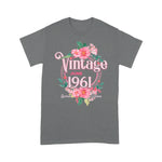 Womens Birthday Gift Born In June 1961 Flowers Birthday Gift Birthday Shirt 60th birthday gifts - Scotstee Shop