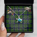 Sea Turtle Necklace To My Beautiful Soulmate Necklace In Your Eyes I Have Found My Home Clan Campbell Of Breadalbane Modern Tartan Blue Turtle Necklace, Valentine Necklace Gift for Girlfriend Clan Mitchell Ancient Tartan Sunflower Pendant Necklace, Scottish Tartan Jewelry, valentine necklace, necklace girlfriend, necklace for wife, cute necklaces for girlfriend, jewelry for girlfriend, to my soulmate necklace, to my future wife necklace