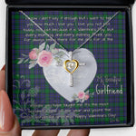 Gift For My Beautiful Girlfriend Necklace Valentine Necklace Clan Hope Tartan Cross Dancing Necklace Scottish Tartan Jewelry