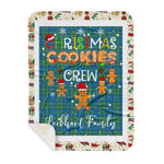 Personalized Gift Tartan Plaid Blanket Clan Lockhart Ancient With Christmas Cookie Baking Crew Christmas Gift Sherpa Blanket, tartan sherpa blanket,buffalo plaid sherpa blanket,christmas sherpa blanket,Christmas Throw Blanket,green plaid sherpa blanket,green sherpa blanket