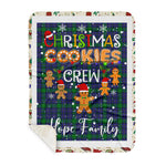 Personalized Gift Tartan Plaid Blanket Clan Hope With Christmas Cookie Baking Crew Christmas Gift Sherpa Blanket, tartan sherpa blanket,buffalo plaid sherpa blanket,christmas sherpa blanket,Christmas Throw Blanket,green plaid sherpa blanket,green sherpa blanket