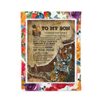 Scotstee Shop - Personalized Son gifts letter to My Son love from Dad Father day gifts fleece blanket