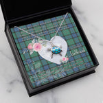 Sea Turtle Necklace Gift for My Beautiful Girlfriend Valentines Necklace Clan Sinclair Hunting Ancient Tartan Blue Turtle Necklace