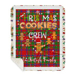 Personalized Gift Tartan Plaid Blanket Clan MacKintosh Modern With Christmas Cookie Baking Crew Christmas Gift Sherpa Blanket, tartan sherpa blanket,buffalo plaid sherpa blanket,christmas sherpa blanket,Christmas Throw Blanket,green plaid sherpa blanket,green sherpa blanket