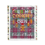Personalized Gift Tartan Plaid Blanket Clan Crawford Ancient With Christmas Cookie Baking Crew Christmas Gift Blanket, Plaid Blanket, Christmas Fleece Blanket, Christmas Blanket, Tartan Blanket, Scottish Blanket, Scotland Blanket, Family Name Blanket, Custom Blanket, Personalized Blanket