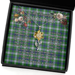 To My Beautiful Soulmate Sunflower Necklace In Your Eyes I Have Found My Home Clan Johnston Dress Tartan Jewelry For Girlfriend, Tartan Sunflower Pendant Necklace, Scottish Tartan Jewelry, valentine necklace, necklace girlfriend, necklace for wife, cute necklaces for girlfriend, jewelry for girlfriend, to my soulmate necklace, to my future wife necklace