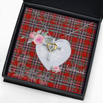 Gift For My Beautiful Girlfriend Necklace Valentine Necklace Clan MacFarlane Red Tartan Cross Dancing Necklace Scottish Tartan Jewelry