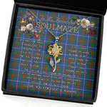 To My Beautiful Soulmate Sunflower Necklace In Your Eyes I Have Found My Home Clan Edmonstone Tartan Jewelry For Girlfriend, Tartan Sunflower Pendant Necklace, Scottish Tartan Jewelry, valentine necklace, necklace girlfriend, necklace for wife, cute necklaces for girlfriend, jewelry for girlfriend, to my soulmate necklace, to my future wife necklace