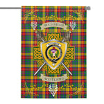 House Flag - Buchanan Irish Shield Celtic Cross Tartan Garden Flag St Patrick's Day Garden Flag