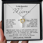 Cross Dancing Necklace - To My Beautiful Mom - I'm So Blessed That You Are My Mother - Love Your Son, Mother's Day Necklace