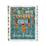 Personalized Gift Tartan Plaid Blanket Clan Irvine With Christmas Cookie Baking Crew Christmas Gift Blanket, Plaid Blanket, Christmas Fleece Blanket, Christmas Blanket, Tartan Blanket, Scottish Blanket, Scotland Blanket, Family Name Blanket, Custom Blanket, Personalized Blanket