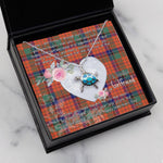 Sea Turtle Necklace Gift for My Beautiful Girlfriend Valentines Necklace Clan Nicolson Ancient Tartan Blue Turtle Necklace