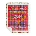 Personalized Gift Tartan Plaid Blanket Clan Preston With Christmas Cookie Baking Crew Christmas Gift Sherpa Blanket, tartan sherpa blanket,buffalo plaid sherpa blanket,christmas sherpa blanket,Christmas Throw Blanket,green plaid sherpa blanket,green sherpa blanket