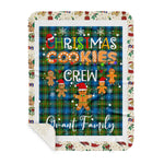 Personalized Gift Tartan Plaid Blanket Clan Grant Hunting With Christmas Cookie Baking Crew Christmas Gift Sherpa Blanket, tartan sherpa blanket,buffalo plaid sherpa blanket,christmas sherpa blanket,Christmas Throw Blanket,green plaid sherpa blanket,green sherpa blanket