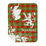 Sherpa Blanket - Tartan Blanket Thistle and Lion Scottish Clan Grierson Plaid Blanket, plaid sherpa blanket queen,purple sherpa blanket,queen sherpa blanket,queen size sherpa blanket,red sherpa blanket,scottish tartan blankets,sherpa blanket,sherpa christmas blanket