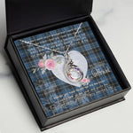 Rising Phoenix Necklace - Valentine Necklace Clan Clergy Blue Tartan Gift for Girlfriend, Gift for My Wife Rising Phoenix Necklace