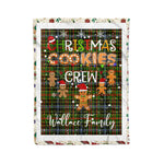 Personalized Gift Tartan Plaid Blanket Clan Walkinshaw With Christmas Cookie Baking Crew Christmas Gift Blanket, Plaid Blanket, Christmas Fleece Blanket, Christmas Blanket, Tartan Blanket, Scottish Blanket, Scotland Blanket, Family Name Blanket, Custom Blanket, Personalized Blanket