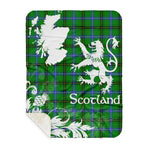 Sherpa Blanket - Tartan Blanket Thistle and Lion Scottish Clan Henderson Ancient Plaid Blanket, plaid sherpa blanket queen,purple sherpa blanket,queen sherpa blanket,queen size sherpa blanket,red sherpa blanket,scottish tartan blankets,sherpa blanket,sherpa christmas blanket