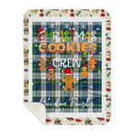Personalized Gift Tartan Plaid Blanket Clan Gordon Dress Ancient With Christmas Cookie Baking Crew Christmas Gift Sherpa Blanket, tartan sherpa blanket,buffalo plaid sherpa blanket,christmas sherpa blanket,Christmas Throw Blanket,green plaid sherpa blanket,green sherpa blanket