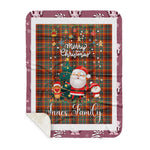 Personalized Gift Tartan Plaid Blanket Clan Innes Ancient With Funny Santa Snowman Reindeer Merry Christmas Gift Sherpa Blanket, blue plaid sherpa blanket,blue tartan sherpa blanket,Buchan,buffalo plaid sherpa blanket,christmas sherpa blanket,Christmas Throw Blanket