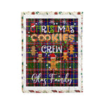 Personalized Gift Tartan Plaid Blanket Clan Glas With Christmas Cookie Baking Crew Christmas Gift Blanket, Plaid Blanket, Christmas Fleece Blanket, Christmas Blanket, Tartan Blanket, Scottish Blanket, Scotland Blanket, Family Name Blanket, Custom Blanket, Personalized Blanket