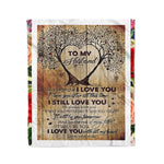 Scotstee Shop - Personalized Gift Letter Cute Wife To My Husband Gift, Family Gift Fleece Blanket