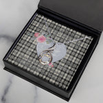 Rising Phoenix Necklace - Valentine Necklace Clan Scott Black White Ancient Tartan Gift for Girlfriend, Gift for My Wife Rising Phoenix Necklace