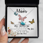 Opal Turtle Necklace - To My Mom Necklace, I'll Be By Your Side, To My Mom Gift Neckalce